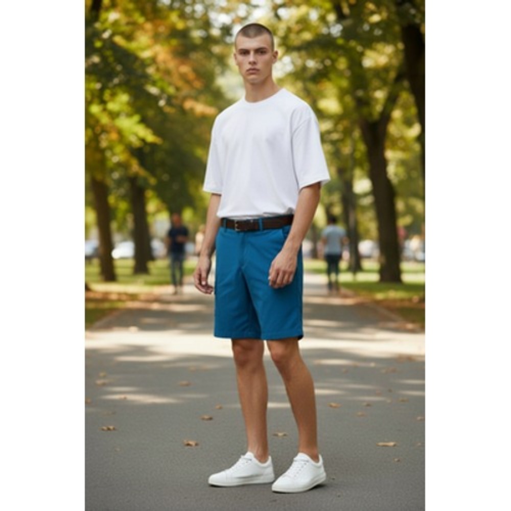 Magellan Outdoors Fish Gear Shorts Mens 32 Blue Water Repellent Hiking Casual